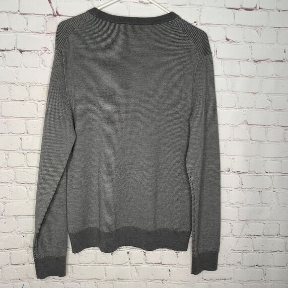 Banana Republic Baruffa Sweater Men's Medium Gray Italian Merino Wool Pullover - Picture 6 of 8